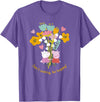 Peppa Pig Don't Worry Be Happy Floral Logo T-Shirt - Purple Heather