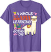 Llama School Co Llama Learning T Shirt Teachers Students Alpaca Lovers Gift T-Shirt - Purple Heather