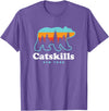 Catskill Mountains Catskills NY Bear Mountains Camping Hiking New York T-Shirt - Purple Heather