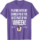 Guinea Pig Accessories and Shirts WHEEK! Funny Guinea Pig Tshirt | Guinea Pig Owner Gift T-Shirt - Purple Heather