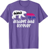 Bisexual Shirts Bi Pride Stuff Men Women Gifts Mama Bear Forever Bisexual Bi Pride Stuff Flag LGBTQ Mom T-Shirt - Purple Heather