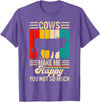 Funny Heifer Cow Gifts & Clothing by FIDIMA Cows Make Me Happy You Not So Much T-Shirt - Purple Heather