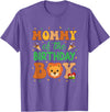 Mom Birthday Boy Family Matching Lion Mommy Of The Birthday Boy Lion Family Party Decorations T-Shirt - Purple Heather