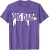 Pig Dad Pig Lover Owner Ranch Farmer Gifts Pig Dad Pig Lover Owner Ranch Farmer Father's Day T-Shirt - Purple Heather