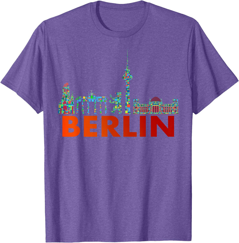 Berliner Bär Designs - Berlin Shop - Berlin Berlin Design - Berlin Bear - I Love Berlin T-Shirt - Purple Heather