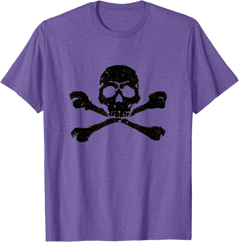 DATZLYF Skull and Crossbones t-shirt T-Shirt - Purple Heather
