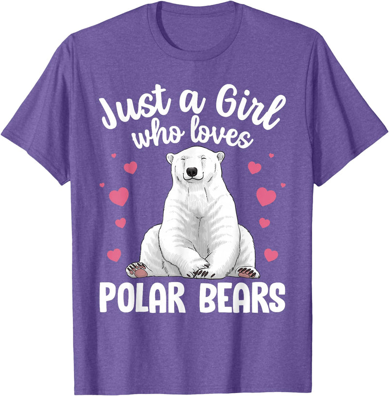 Polar Bear Gift Polar Bear Accessories & Stuff Best Polar Bear Design For Men Women Arctic Polar Bear Lover T-Shirt - Purple Heather