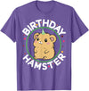 Unisex-Kids Hamster Birthday Party Birthday Hamster T-Shirt - Purple Heather