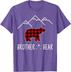 Zum2 Mama Bear Gifts Mama Bear Gift - Buffalo Plaid Brother Bear T-Shirt - Purple Heather