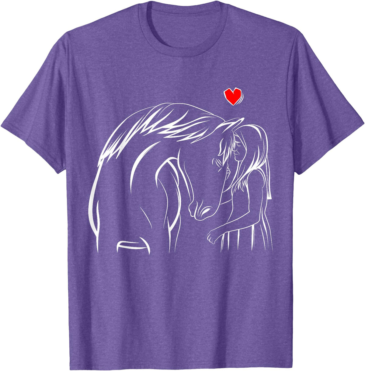 Cute Horse Owner Gifts Horse Lover Girl Horseback Riding Women T-Shirt - Purple Heather
