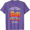 anti vegan shirt I funny bbq bacon fans A Pig, A Chicken, And A Cow Walk Into A Barbecue Bar-B-Q T-Shirt - Purple Heather