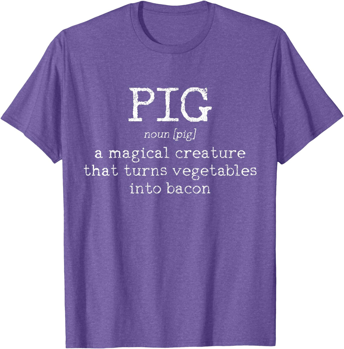 We Love Bacon - Chef Apparel & Gifts We Love Bacon Bacon Pig Definition Chef Funny Gift T-Shirt - Purple Heather