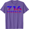 716 Tee's 716 Buffalo Skyline WNY pride T-Shirt - Purple Heather