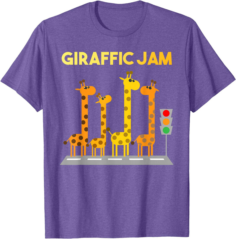 Giraffe Gift For Giraffe Lover Accessories & Stuff Cute Giraffe Design for Men Women Adult Safari Giraffe Lover T-Shirt - Purple Heather