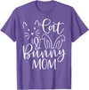 Cute Cat and Bunny Mom Design - Rabbit and Cat Owner T-Shirt in Purple Heather