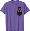 RottweilersBests Funny Rottweiler In Pocket Dog Mom Dad T-Shirt - Purple Heather