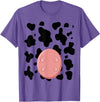 Dairy Milk Farmer Cattle Petting Zoo Humor Costume Funny Cow Utters Costume Easy Calf DIY Halloween Animals T-Shirt - Purple