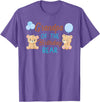 Family Birthday Bear Gifts Grandpa of The Birthday Boy Bear 1st Birthday Party Boy T-Shirt - Purple Heather