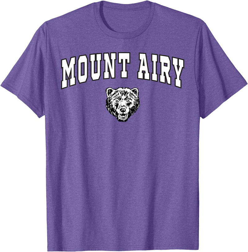 Official High School Fan Gear Mount Airy High School Granite Bears T-Shirt C2 T-Shirt - Purple Heather