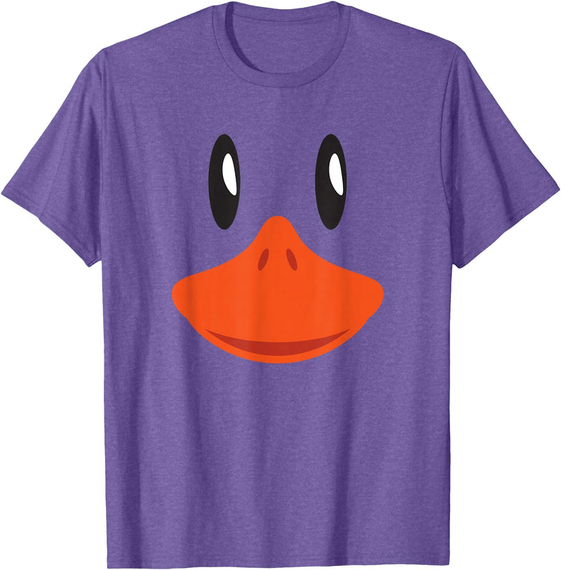 Animal Costume By Blink Imprints Cute Duck Face T-Shirt Awesome Halloween Costume Gift Shirt T-Shirt - Purple Heather