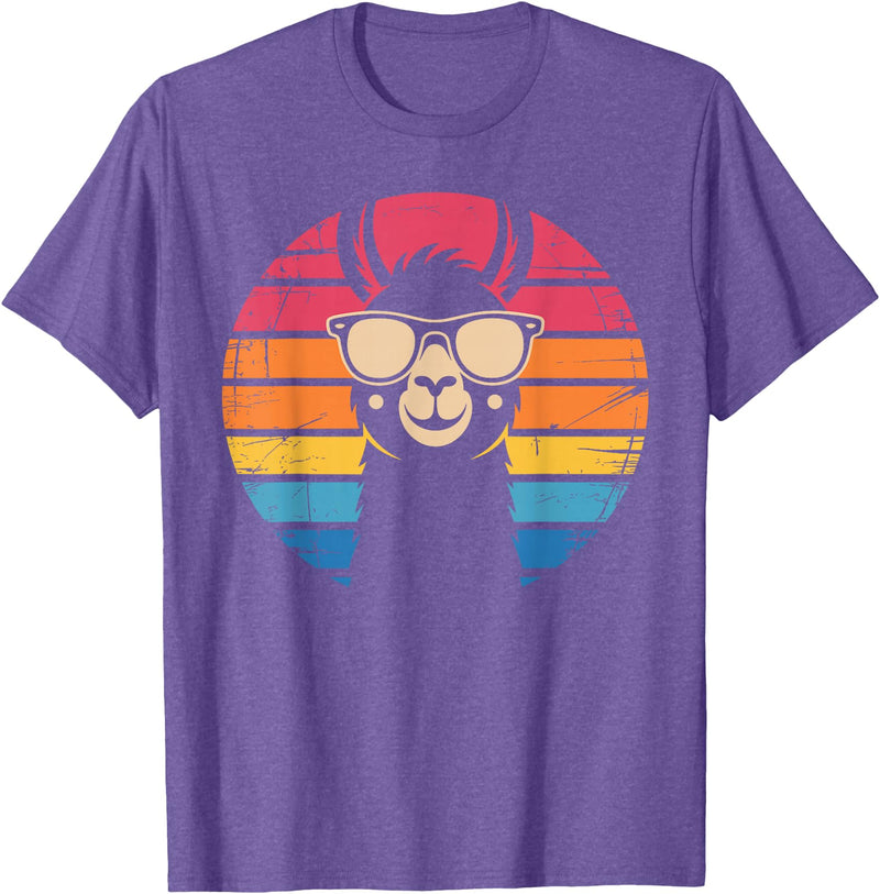 Llama Gift Llama Lover Accessories & Lama Stuff Funny Llama Design for Men Women Kids Llama Lover Gag Llama T-Shirt - Purple Heather