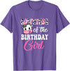 Vintage Retro Birthday Godfather Of The Birthday Girl Farm Cow 1St Birthday Girl T-Shirt - Purple Heather