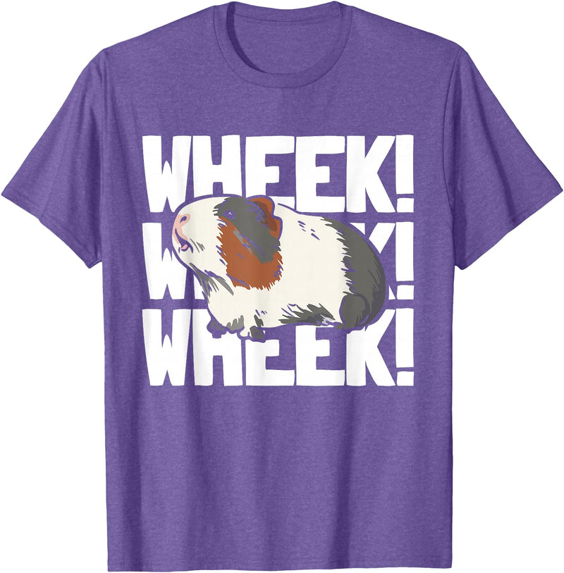 Guinea Pig Gifts & Merchandise Guinea Pig Girl Wheek! Wheek! Guinea Pigs T-Shirt - Purple Heather
