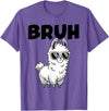 Bruh Llama Sunglasses by LazyPanda Bruh Llama Funny Alpaca Llama Boys Kids Girls Trendy Graphic T-Shirt - Purple Heather