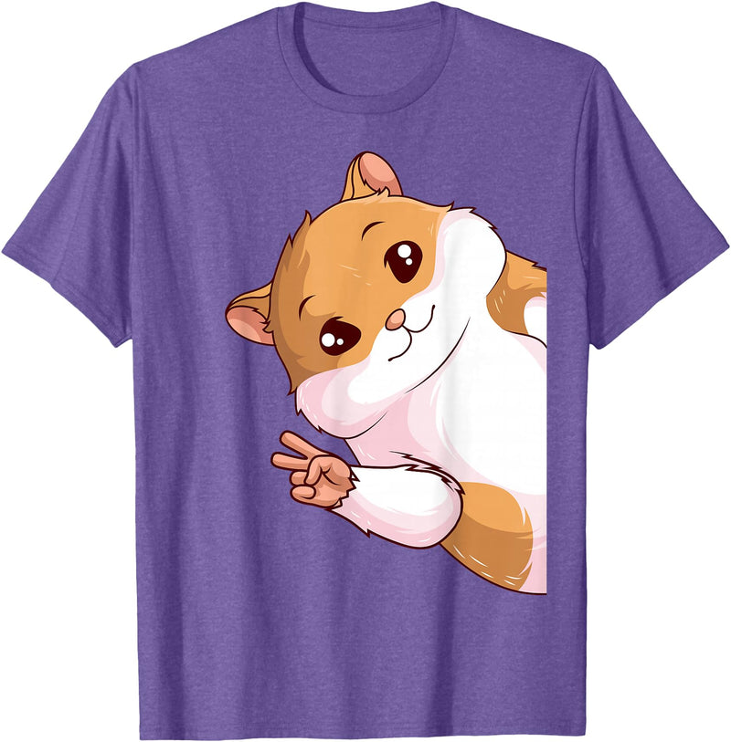 Hamster Children Girls Boys T-Shirt - Purple Heather