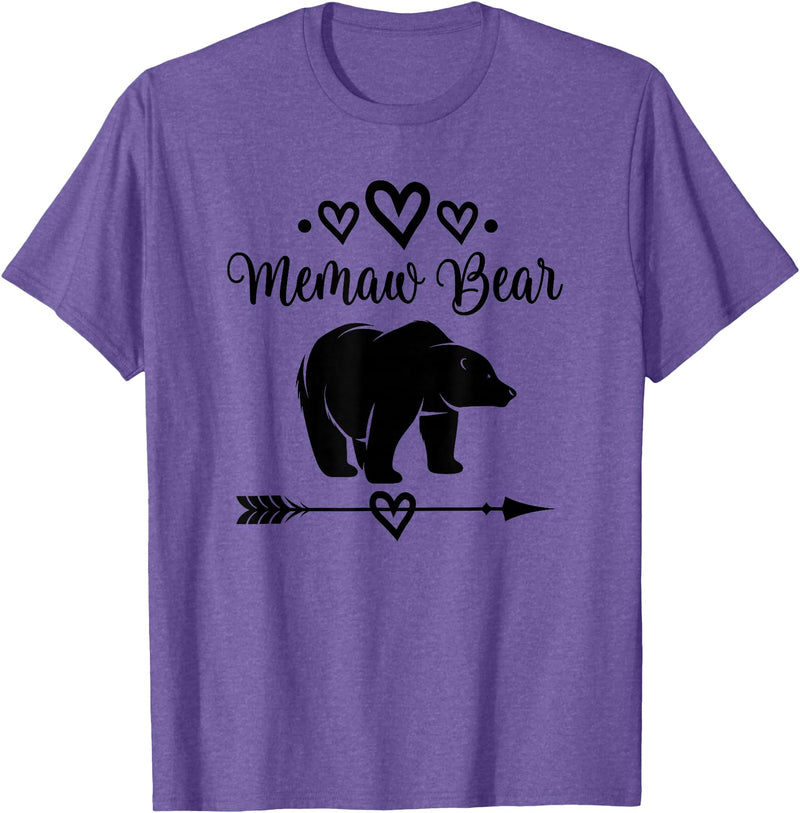 Homewise Shopper Memaw Memaw Bear Grandmother T-Shirt - Purple Heather