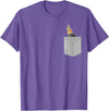 Animal in Your Pocket Cockatiel Bird T-Shirt - Purple Heather