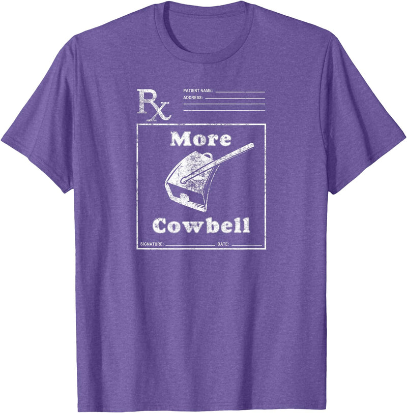 MeatloafArmy Funny More Cowbell Fever Novelty Comedy Quote T-Shirt - Purple Heather