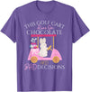Golf Golfer Easter Eggs Bunny Rabbit Golf Cart Matching T-Shirt in Purple Heather
