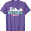 Zawles Designs Cute No-Drama Llama Funny Quote llama laying T-Shirt - Purple Heather