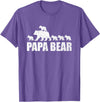 Papa Bear 5 Kids TShirt Papa Bear 5 Cubs Shirt Papa Bear 5 Cubs Shirt Daddy Bear 5 Kids TShirt Papa 5 Kids T-Shirt - Purple Heather