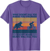 What Doesn't Kill You Makes You Stronger Except Bears T-Shirt - Purple Heather