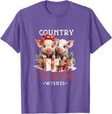 Retro funny Farmer shirt pig Christmas tee Christmas Pig Merry Pigmas Pig Lover T-Shirt - Purple Heather