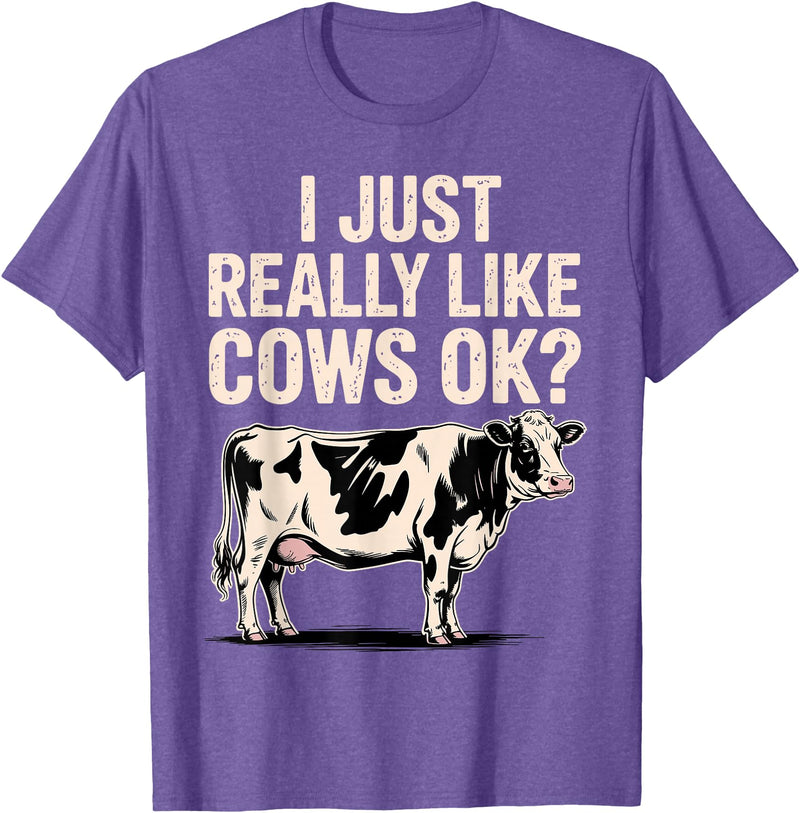 Cow Gift Cow Lover Accessories Cattle Farmer Stuff Funny Cow Design for Men Women Kids Dairy Cattle Cow Lovers T-Shirt -