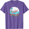 Bahamas Beach Fan Swimming Pigs Bahamas - Fun T-Shirt - Purple Heather