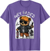 Black Barbershop African American Barber Designs Get Faded Hip Hop Teddy Bear Barber Streetwear Fade Haircut T-Shirt - Purple Heather