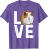 Guinea Pig Gift Guinea Pig Accessories & Stuff Cool Guinea Pig Art for Men Women Cavy Pet Guinea Pig Lover T-Shirt - Purple Heather