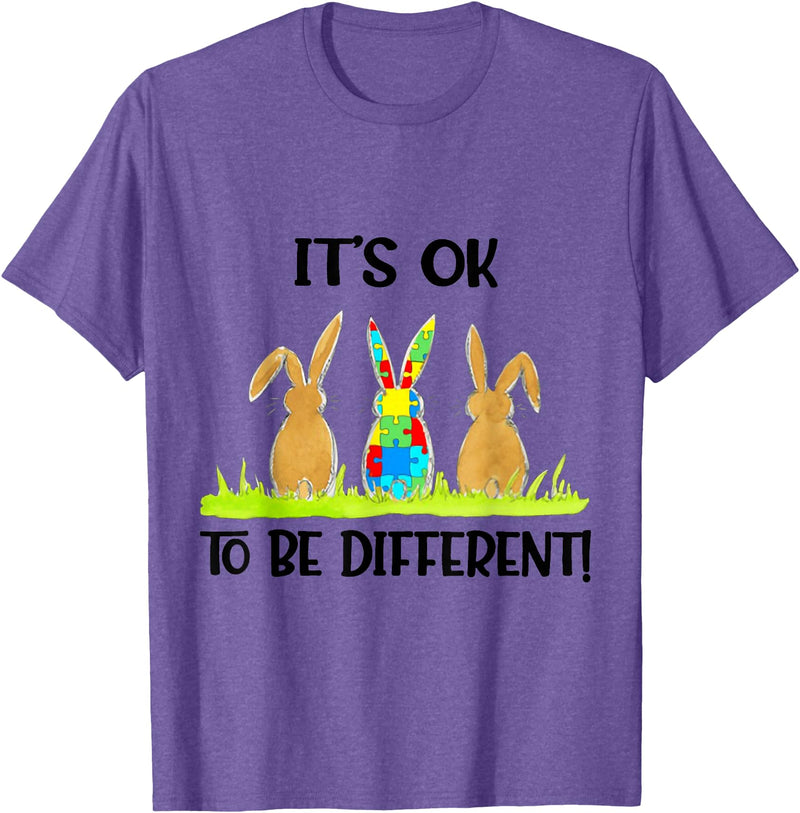 Cute Rabbit Lover Bunny Graphic T-Shirt (Purple) in Purple Heather
