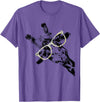 Giraffe Print Clothes Hipster Merch Giraffe Tee Vintage Animal Leopard Print Glasses T-Shirt - Purple Heather
