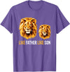 Like Dad Like Son Daddy Lion Fathers Day Ideas Lion Dad Like Father Like Son Lions Lovers Fathers Day T-Shirt - Purple Heather