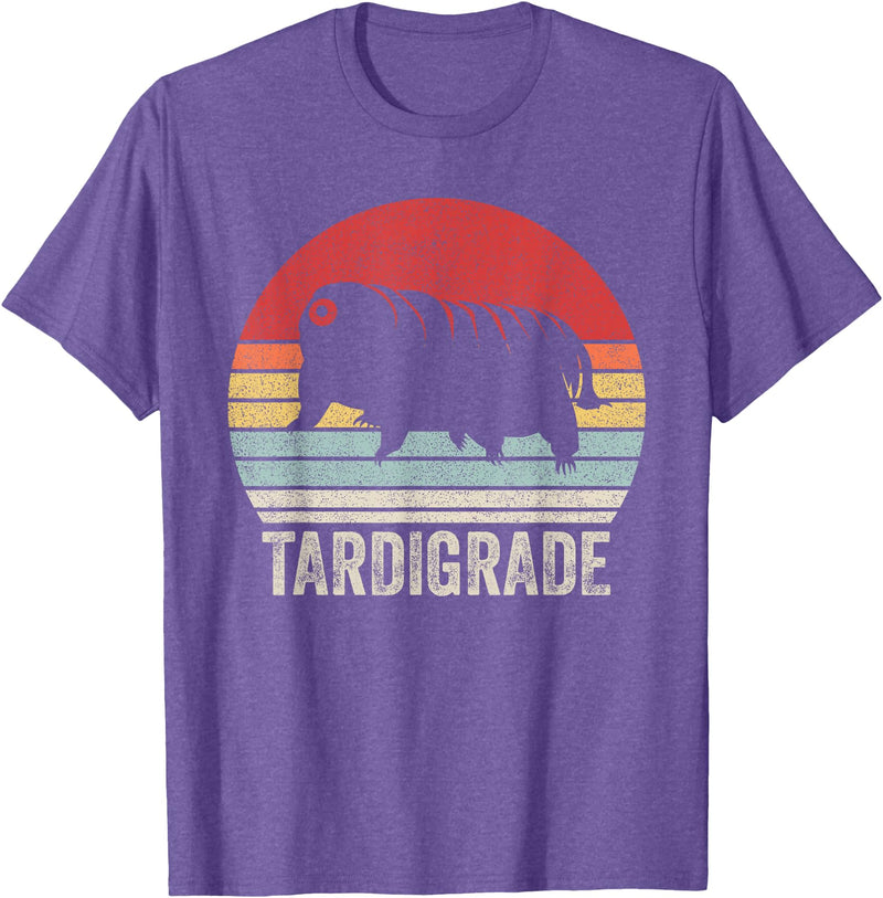 Catch Some Rays Vintage Retro Tardigrade Microbiology Water Bear T-Shirt - Purple Heather