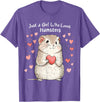 Cute Hamster Lovers Gift This Girl Loves Her Hamster T-Shirt - Purple Heather