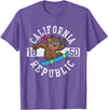 California Gift Kids Boys Girls Men Women Mom Dad California Republic Bear Snowboarder Snowboarding Snowboard T-Shirt - Purple Heather