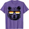 Equal Rights Gay Bear Sânpebe Designs Gay Bear with Sunglasses T-Shirt - Purple Heather