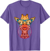 BoredKoalas Giraffe Giraffe Glases Bubblegum Funny Animal Chewing Gum Girls T-Shirt - Purple Heather