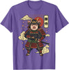 Samurai Pig Anime Japan Pig Samurai Japanese Warrior T-Shirt - Purple Heather